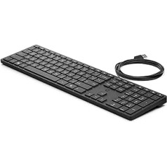 HP tastatūra 320K USB melna QWERTZ vācu