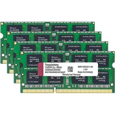 DDR3 / DDR3L 32GB Kit (8GBx4) Laptop RAM 1600MHz PC3-12800 / PC3L-12800 SODIMM Non-ECC Unbuffered 1.35V / 1.5V 2Rx8 Dual Rank 204 Pin CL11 PC Computer Memory Upgrade Module Memory Kit (Green)