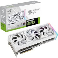 ASUS ROG Strix GeForce RTX 4090 White Edition Gaming Graphics Card (NVIDIA DLSS 3, PCIe 4.0, 24GB GDDR6X, HDMI 2.1a, DisplayPort 1.4a)