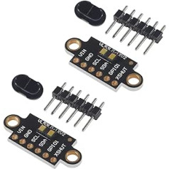 AITRIP 2pcs VL53L1X Laser Ranging Flight Time Sensor Module with Cover 3V-5V Distance 400cm Measurement Expansion Board Module for Arduino