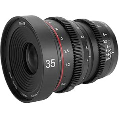 MEKE 35 mm T2.2 lielas apertūras manuālais fokuss ar zemu kropļojumu 4K mini kino objektīvs Micro Four Thirds M43 MFT, saderīgs ar Olympus Panasonic Lumix BMPCC 4K Zcam E2 GH5 GH6 OM-1