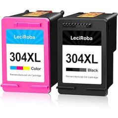 LeciRoba 304 Printer Cartridges Replacement for HP 304 XL Multipack and HP 304 Printer Cartridges for HP 5010 5020 5030 5032 2620 2622 2630 2632 2633 2634 3720 3730 3733 3735 3750 3760