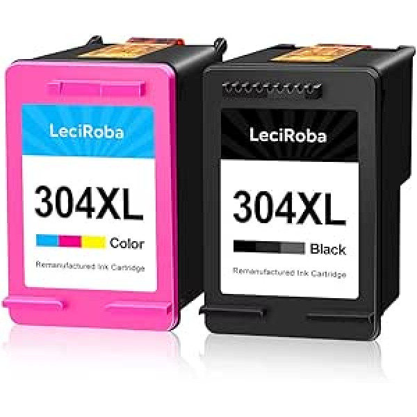 LeciRoba 304 Printer Cartridges Replacement for HP 304 XL Multipack and HP 304 Printer Cartridges for HP 5010 5020 5030 5032 2620 2622 2630 2632 2633 2634 3720 3730 3733 3735 3750 3760