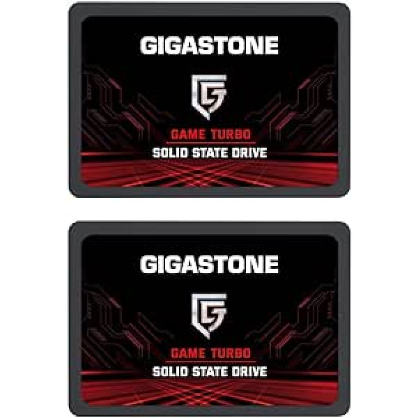 Gigastone iekšējais SSD 128 GB 2 SATA III 2,5 collu cietvielu diska spēļu Turbo lasīšanas ātrums līdz 520 MB/s 3D NAND SLC kešatmiņa 2,5 collu SSD cietā diska krātuve PS4 datora klēpjdatoram