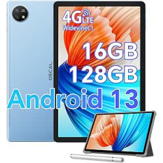 OSCAL 10,51 collas planšetdators PAD16 16(8+8) GB RAM + 128 GB ROM, Android 13 planšetdators ar divu 4G SIM slotu, FHD 1920 x 1200 IPS, astoņkodolu spēļu planšetdators, 13 MP kamera, 8200 mA baterija, Google