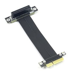 10Gtek PCIe 3.0 Extension Cable, X4 to X4, M to F, Straight to 270°, Cable Length 15 cm, P322MF1315