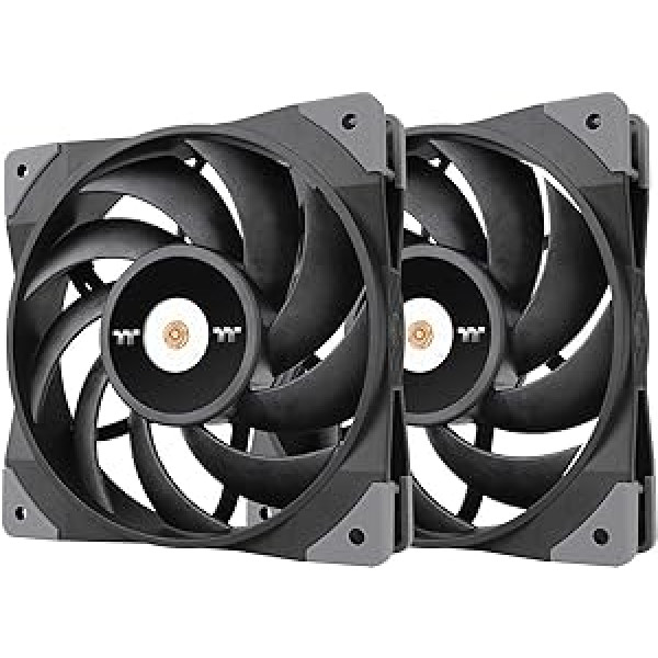 Thermaltake TOUGHFAN 12 High Static Pressure Radiator Fan (2 Fan Package) | Case Fan | PWM | 500-2000 rpm | Black