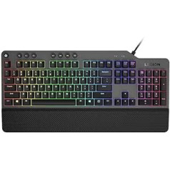 Lenovo Legion K500 tastatūra USB QWERTY ASV angļu melni pelēka