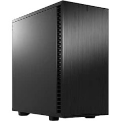 Fractal Design Define 7 mini melns — ciets — matēts alumīnijs/tērauds, mikro ATX klusais mini torņa datora korpuss