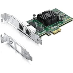 10Gtek® 10/100/1000Mbps Gigabit Ethernet PCI Express NIC tinklo plokštė | su Intel 82571 valdikliu | Ethernet serverio konvergencinio tinklo adapteris | Dvigubas RJ-45 prievadas | skirta Windows