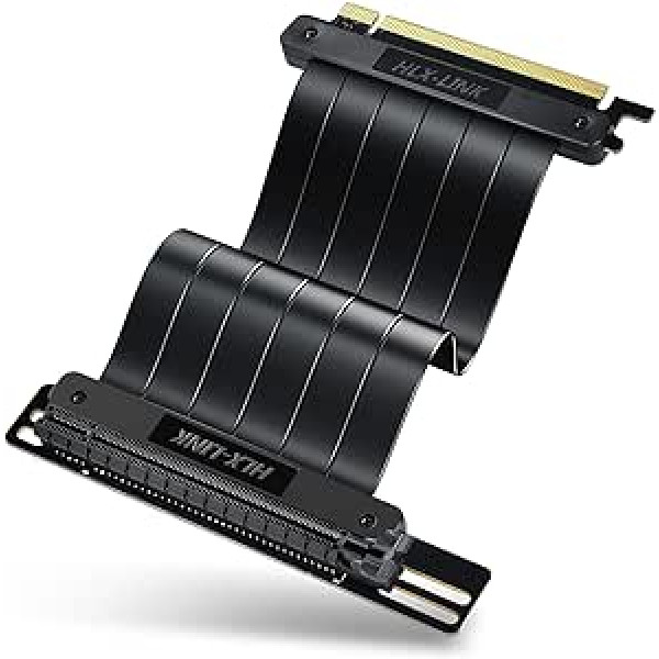 ELUTENG PCIE 16x 3.0 stāvvada pagarinājuma kabeļa karte, PCI Express porta GPU paplašināšanas kartes savienotājs 20 cm, īpaši liela ātruma stāvvada kabelis, īpaši elastīgs