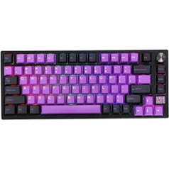 EPOMAKER TH80 SE blīve 75% mehāniskā tastatūra, NKRO karstā režīmā maināma RGB trīsrežīmu spēļu tastatūra ar porona/EVA putām, rotācijas vadība E-Sports/Windows/Mac (Bluebird Switch)