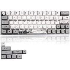 VBESTLIFE mehāniskās tastatūras tastatūras vāciņi, 73 dab. PBT sublimācijas tastatūras vāciņi, universāli mehāniskām tastatūrām (6064 tintes raksts)