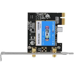 Zerone PCI Express Wireless Card, 2.4G/5G Dual Band Wifi & Bluetooth 4.0 Network Adapter Expansion Card