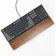 Aothia plaukstas balsta tastatūra Koka tastatūra plaukstas balsta balsts, spēļu rokas balsta tastatūra, neslīdoša un ergonomiska jūsu plaukstas locītavas darbam (44 x 8 x 2 cm, riekstkoks)