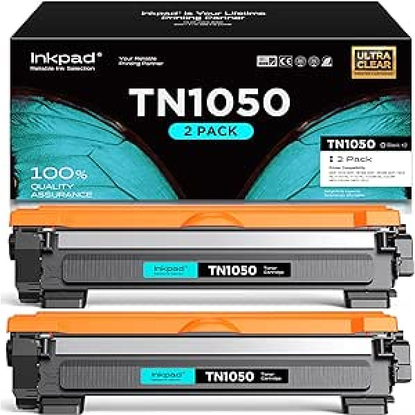 iNKPAD TN1050 TN-1050 tonera kasetnes, kas saderīgas ar Brother DCP-1612W HL-1110 HL-1210W HL-1212W DCP-1510 DCP-1512 DCP-1610 DCP-1610W MFC-1810 MFC-ck-10