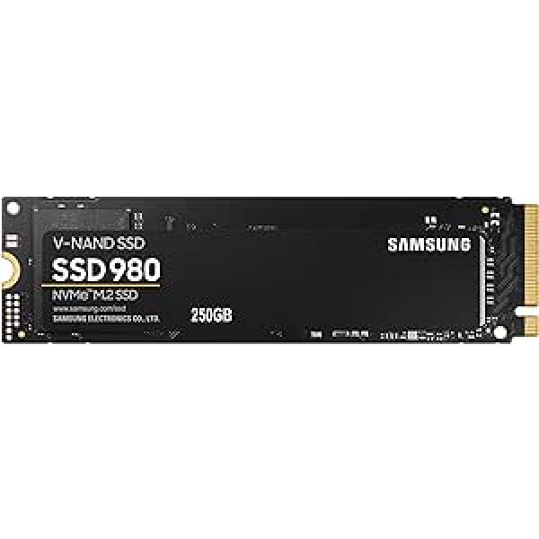 Samsung 980 250 GB PCIe 3.0 (līdz 2900 MB/s) NVMe M.2 iekšējais cietvielu disks (SSD) (MZ-V8V250BW)