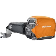 Mantona 20583 ElementsPro 20 Outdoor-Kameratasche für DSLR- vai CSC-Kamera oranžā krāsā (Schulter- und Bauchtasche inkl. Regenhülle)