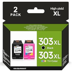 303 Printer Cartridges, 303XL Remanufactured for HP 303 Printer Cartridges Multipack Compatible with HP Envy Photo 6230 7830 6200, Tango Smart Home, Wireless; Tango X Smart All-in-One, Wireless