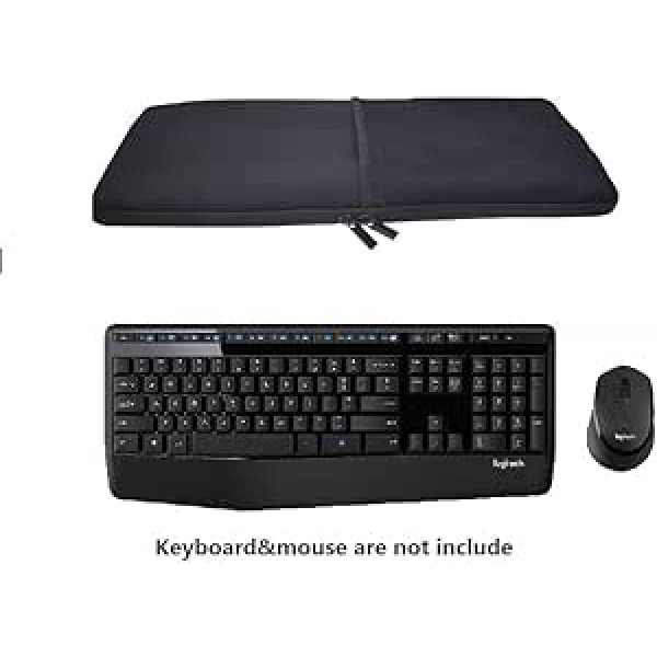 Orchidtens neopreno dėklas, skirtas Logitech MK345/MK540 belaidei klaviatūrai ir pelei – juodas