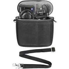 co2CREA Hard Case with Shoulder Strap for Sony DSC-RX100 I II III Digital Camera and Sony VCT-SGR1 Black (Case Only), black