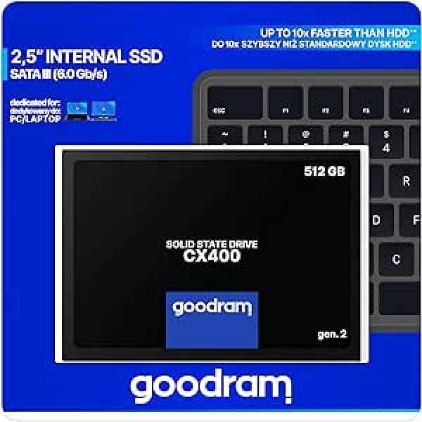 GoodRam CX400 gen.2 2.5 512 GB Serial ATA III 3D TLC NAND