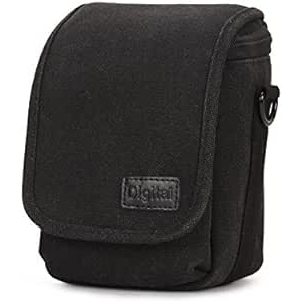 Canvas Shoulder Waist Bridge/Compact System Camera Carry Case Bag For Canon PowerShot SX500IS G15 G16 G1X SX510HS SX50HS G1X MKII, SX400IS SX170IS XS700HS SX520HS G7X SX710HS SX530HS SX410IS; Canon EOS M M3 (Black)