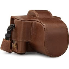 MegaGear EVER READY MG1884 Brown Genuine Leather Camera Case for Fujifilm X-T200 (XC15-45mm)