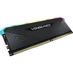 Corsair Vengeance RGB RS 16 GB (1 x 16 GB) DDR4 3200 MHz C16 atmiņa (dinamiskais RGB apgaismojums, Intel un AMD 300/400/500 sērijas saderība) — melns