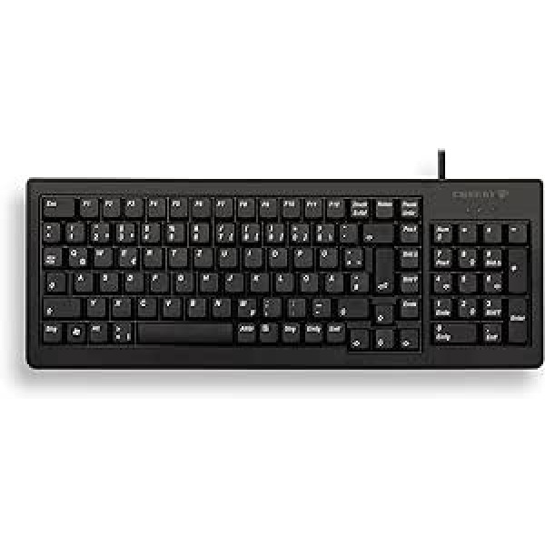 CHERRY G84-5200 Compact Keyboard, Internationales Layout, QWERTY Tastatur, kabelgebundene Tastatur, kompaktes Design, ML Mechanik, schwarz