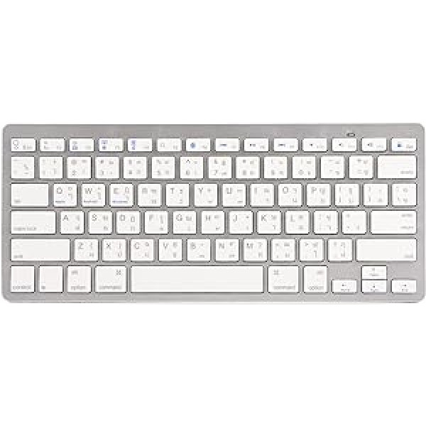 Bewinner Thai Ultra Thin bezvadu tastatūra, 78 taustiņu īpaši plāna pārnēsājama daudzfunkcionāla tastatūra ar peldošiem taustiņiem operētājsistēmai iOS/Mac/Android/Windows, datoru spēļu tastatūras