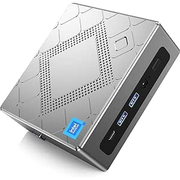 „NiPoGi CK10 Mini PC Intel Core i5-12450H“ (8C/12T, iki 4,40 GHz), 16 GB DDR4 512 GB M.2 NVMe SSD mini stalinis kompiuteris, WiFi 6, BT 5.2, 2X HDMI+VGA, 4K UHD trigubas ekranas biurui / Pagrindinis / HTPC