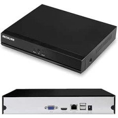 Seculink 16 kanālu 4K NVR (1080p / 3MP / 4MP / 5MP / 8MP) Ultra HD tīkla video ierakstītājs mākoņa P2P tālvadības pults (16 CH)