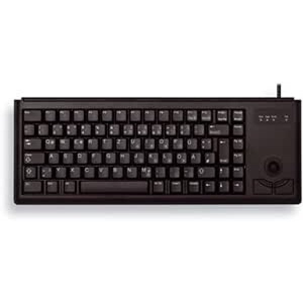 CHERRY Compact-Keyboard G84-4400 Tastatur USB, 83 Tasten Trackball (Englisch) schwarz