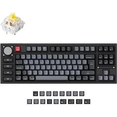 Keychron Q3 Pro SE pielāgota mehāniskā Bluetooth tastatūra, QMK/VIA programmējams TKL, vācu DE ISO izkārtojums ar karsti maināmu Keychron K Pro banānu slēdzi