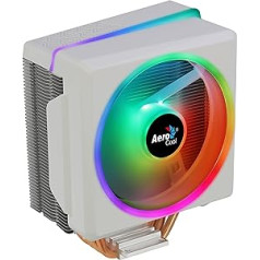 Aerocool CYLON4FW, ARGB CPU Cooler White, TDP 145W, ARGB 12cm Fan, HCTT 4 Heatpipes