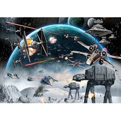 LYWYGG 7 x 5 ft Space Background Galaxy Wars Photo Backdrops Boys Party Accessories Black Stars Science Fiction Photography Background Children's Birthday Decorations Banner CP-248