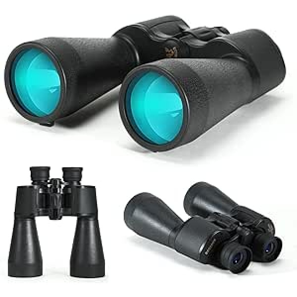 12 x 60 Binoculars, Professional Waterproof Binoculars for Adults, Durable and Clear FMC-BAK4 Prism Lenses, Birds Adjusting Hunting, Travellers, Outdoor Sports and Concerts (1260 Black)