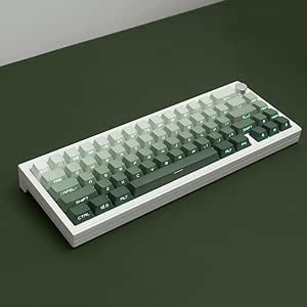 PBT Doubleshot Gradient Green Backlight Taustiņu vāciņi OEM profila taustiņu vāciņi 105 taustiņu pielāgoti tastatūras vāciņi Cherry Gateron MX Switches mehāniskajai tastatūrai