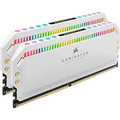 Corsair Dominator Platinum RGB CMT32GX4M2E3200C16W 3200 (PC4-25600) C16 1.35V atminties modulis 32GB (2x16GB) Balta