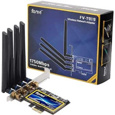 fenvi T919 PCIWLAN kortelė, skirta Mac OS asmeniniam kompiuteriui, tęstinumas ir perdavimas BCM94360CD vietinis oro uosto WiFi ir BT 4.0 1750 Mbps 5 GHz 2,4 GHz 3x3 MIMO abgn+ac Beamforming, WLAN PCIE kortelė (be tvarkyklės, skirtos MacOS