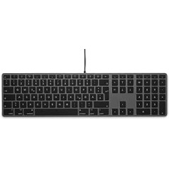 LMP 18244 Wired USB Keyboard for Mac Space Grey (German)