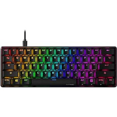 HyperX Alloy Origins 60 - Mechanical Gaming Keyboard - Ultra Compact 60% Form Factor - HyperX Aqua Switch (Tactile) - Double Shot PBT Keycaps - RGB LED Backlight, Black