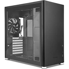 YEYIAN Hussar Plus Full Tower Motherboard PC Case Compatible with ATX, Micro ATX, Mini ITX | Tempered Glass Side Panel Transparent | Includes 1 x 120mm Rear Fan