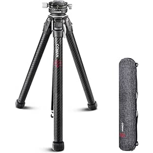 COMAN Zero X viegls ceļojumu statīvs Full Carbon Profesionāls āra statīvs Monopods ar panorāmas lodgalvas statīva kameras statīvs