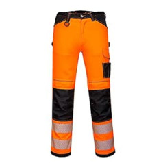 Portwest PW3 Hi-Vis darba bikses, 38.izmērs, oranžas/melnas īsas