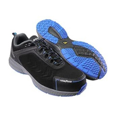 Goodyear Men's Workwear Athletic Sports Water-Resistant Composite Metal-Free Safety Tee & Midsole Work Safety Trainer S1P SRA HRO, Black/Blue, EU 43