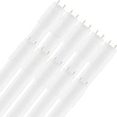 LumCa 10er Pack LED T8 Röhre 24W/860 tageslicht ersetzt 58W Leuchtstoffröhre G13 150cm | 6000K | 2880lm | LED-Leuchtstoffröhre inkl. LED starteris | 270° Ausstrahlungswinkel | KVG LED-Tube nicht dimmbar