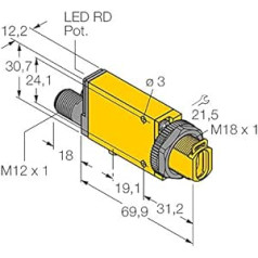 3034626 – MIAD9FQ, optinio jutiklio bazė, skirta stiklo jungtims FM12ATEX0094X