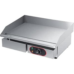 NOALED Kommerzielle elektrische Grillplatte, Edelstahl-Antihaft-Arbeitsplatte mit Kochplatte, kommerzieller BBQ-Grill, 220–240 V UK, 3 kW